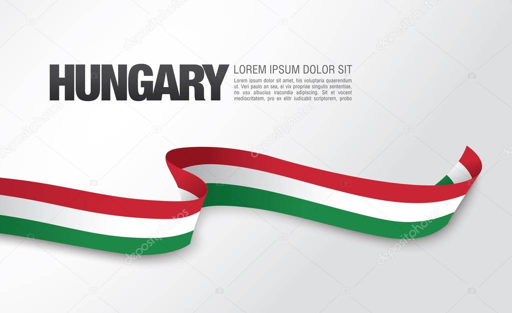 Flag of Hungary card layout design 