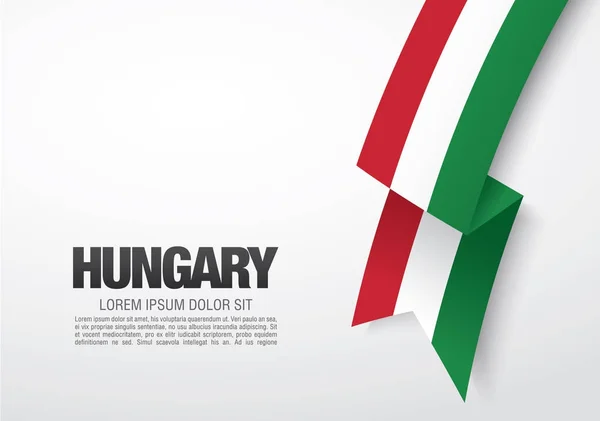 Vlajka Maďarska kartu rozvržení designu — Stockový vektor