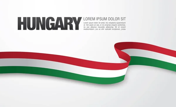 Drapeau de la Hongrie schéma de carte — Image vectorielle