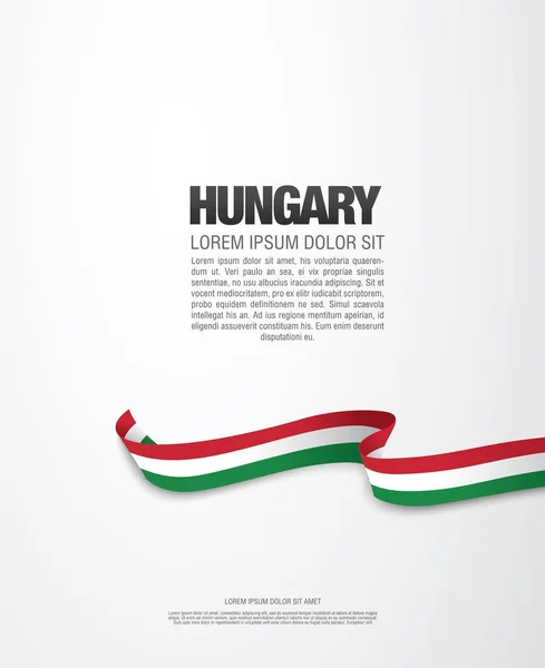 Прапор Угорщини дизайн макет картки — стоковий вектор