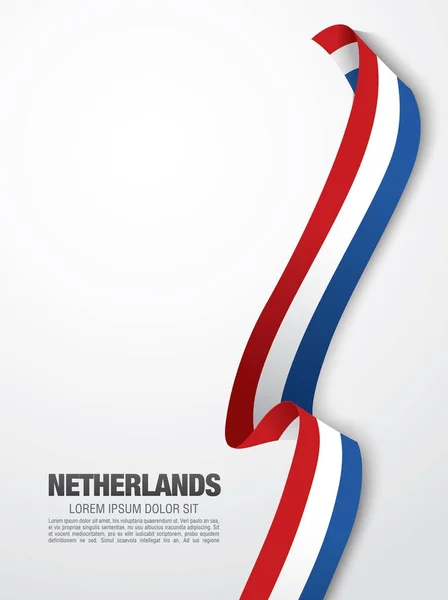 Vlajka Nizozemska kartu rozvržení designu — Stockový vektor