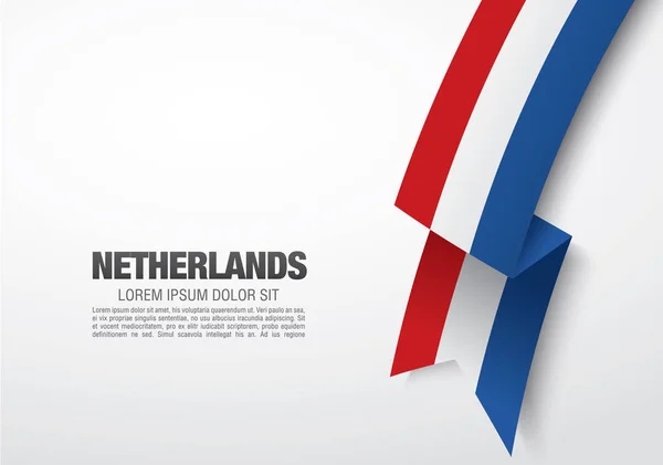 Flag of Netherlands card layout design — Stock Vector