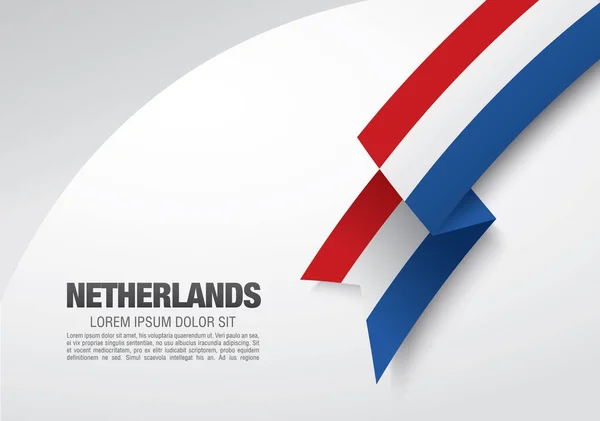 オランダ カード レイアウト デザインの旗 — ストックベクタ