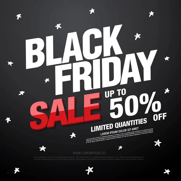 Black friday sale banner — Stock Vector