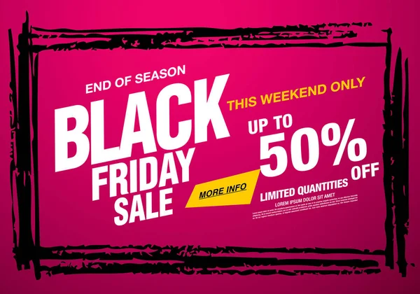 Black Friday Banner de venta — Vector de stock