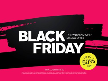 pembe siyah Cuma afiş