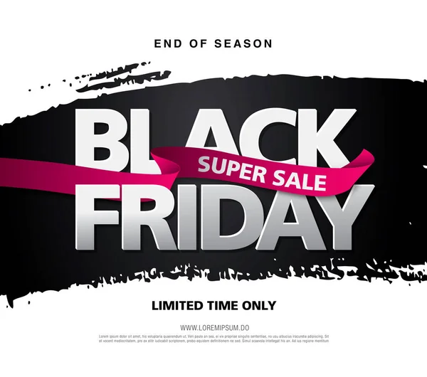 Black Friday Banner de venta — Vector de stock