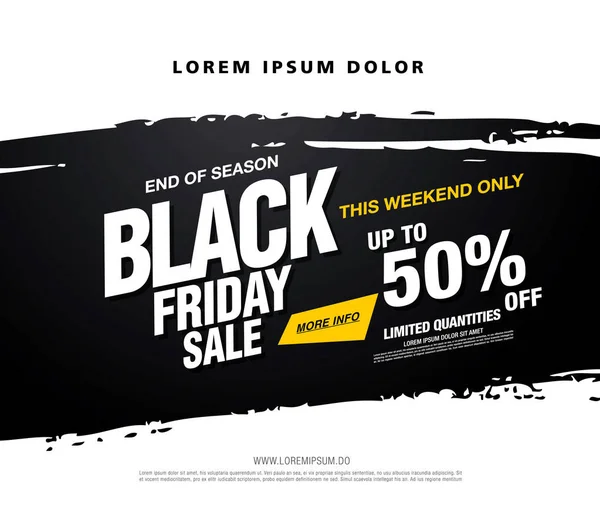 Black Friday Försäljning Banner — Stock vektor