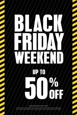 Kara Cuma indirim posteri