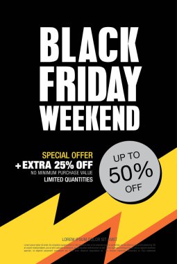 Kara Cuma indirim posteri