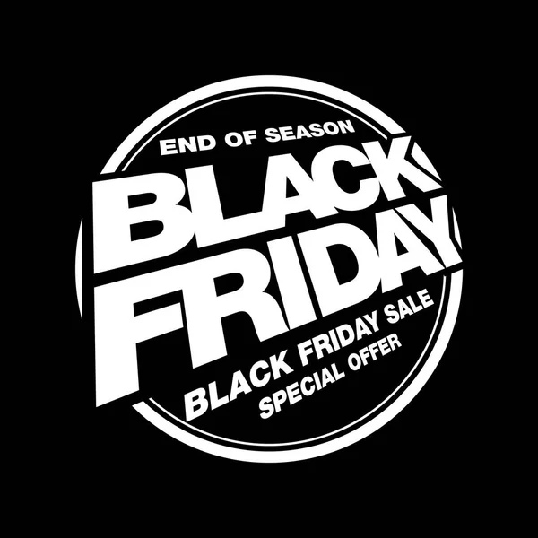 Cartaz de venda Black Friday — Vetor de Stock