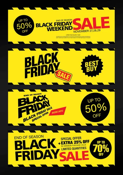 Vorlage: Black Friday Coupons — Stockvektor