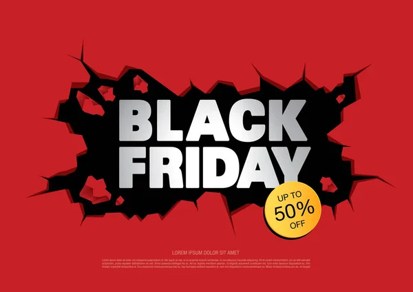 Black Friday Banner de venta — Vector de stock