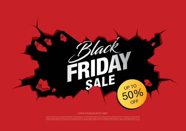 Black Friday Banner de venta — Vector de stock