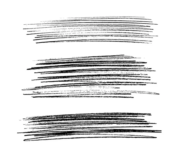 Чорний Тонкий Штрих Пензля Векторні Ілюстрації — стоковий вектор