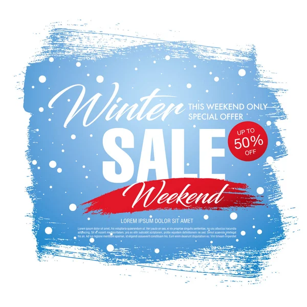 Winter sale banner template — Stock Vector