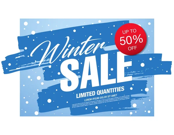 Modelo de banner de venda de inverno — Vetor de Stock