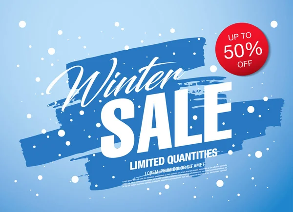 Mall för vinterförsäljning — Stock vektor