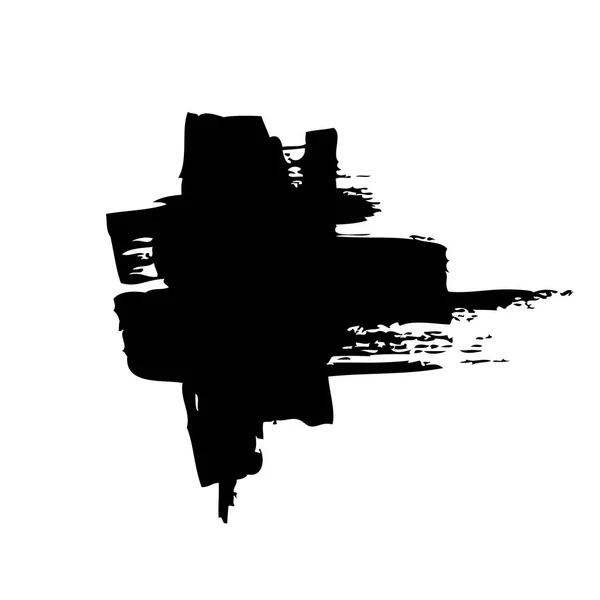 Black Brushstrokes Vector Grunge Background — Stock Vector