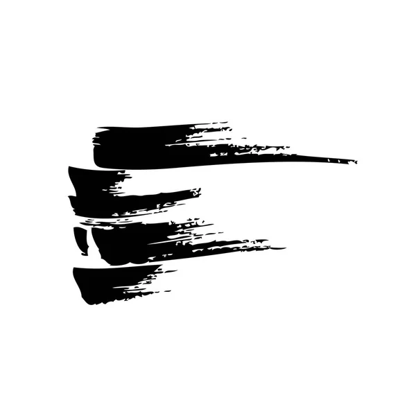Noir Coups Pinceau Vecteur Grunge Fond — Image vectorielle