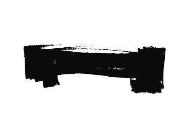 Beyaz arka planda siyah brushstroke vektör