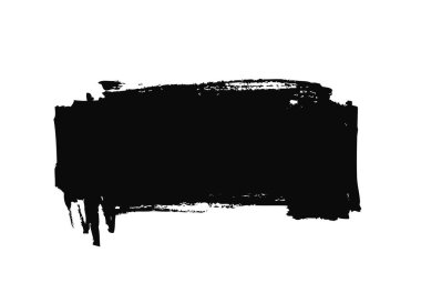 Beyaz arka planda siyah brushstroke vektör
