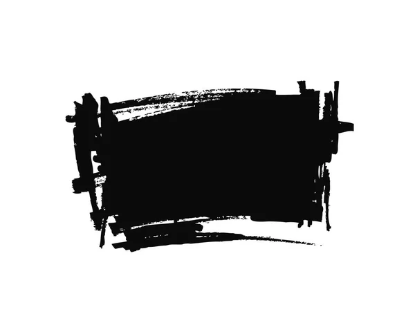 Vector Pinceladas Negras Sobre Fondo Blanco — Archivo Imágenes Vectoriales