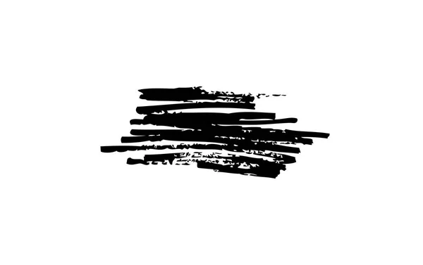 Coups Pinceau Noir Vecteur Sur Fond Blanc — Image vectorielle