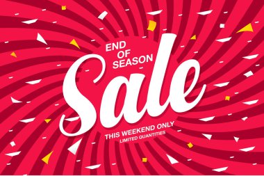 Satış banner şablon tasarımı, vektör çizim