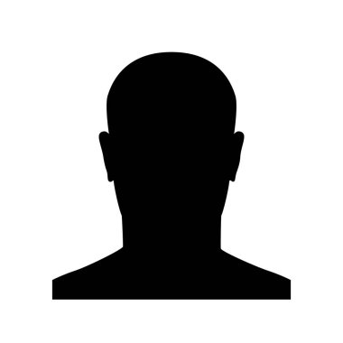 erkek baş, vektör çizim silueti