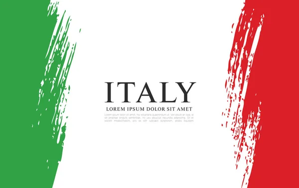 Bandiera Italia Sfondo Pennellata — Vettoriale Stock