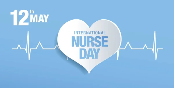 Journée Internationale Des Infirmières Bannière Bleue Illustration Vectorielle — Image vectorielle