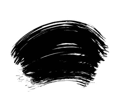 Grunge arka plan beyaz arka plan üzerinde izole siyah fırça darbeleri ile