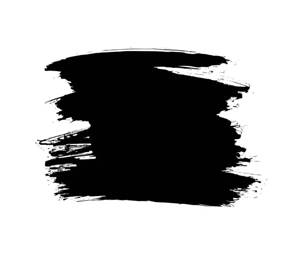 Grunge Hintergrund Mit Schwarzem Pinsel Isoliert Auf Weißem Hintergrund — Stockvektor