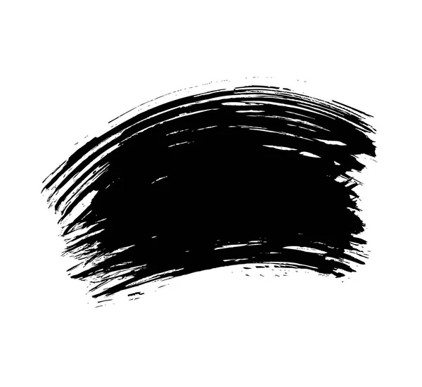 Fond Grunge Avec Coups Pinceau Noir Isolé Sur Fond Blanc — Image vectorielle