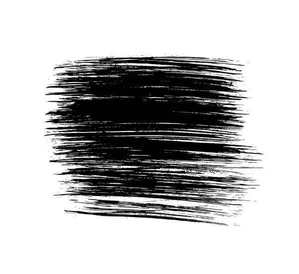 Grunge Achtergrond Met Zwarte Penseelstreken Geïsoleerd Witte Achtergrond — Stockvector