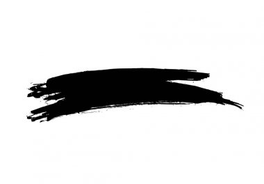 Beyaz arka plan üzerinde izole siyah yanlış fırça darbesi
