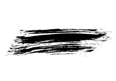 Beyaz arka plan üzerinde izole siyah yanlış basit fırça darbesi