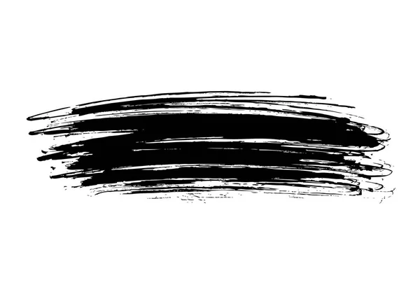 Pincelada Negra Inexacta Aislada Sobre Fondo Blanco — Archivo Imágenes Vectoriales