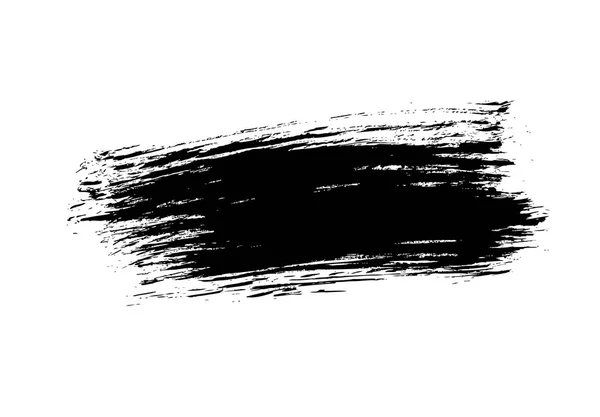 Чорний Неточний Простий Штрих Пензля Ізольований Білому Тлі — стоковий вектор