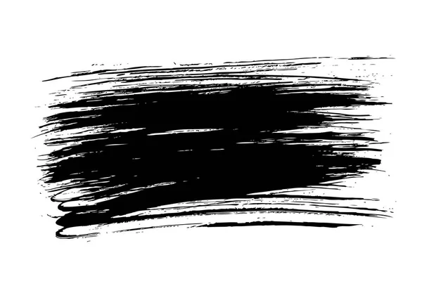 Μαύρο Ανακριβή Απλό Πινελιάς Απομονώνονται Λευκό Φόντο — Διανυσματικό Αρχείο