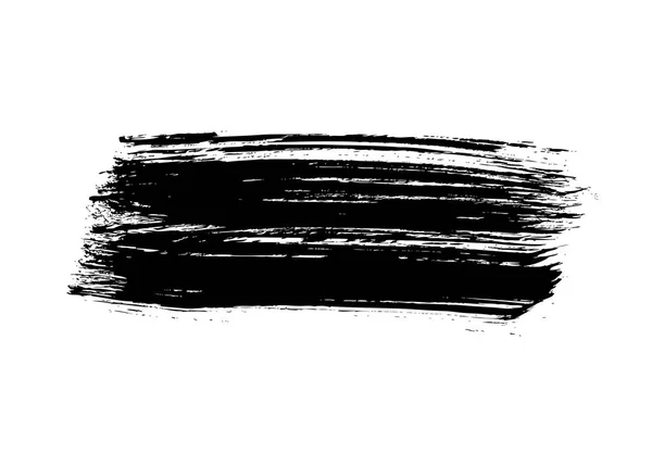 在白色背景上隔离的黑色不准确的简单画笔描边 — 图库矢量图片