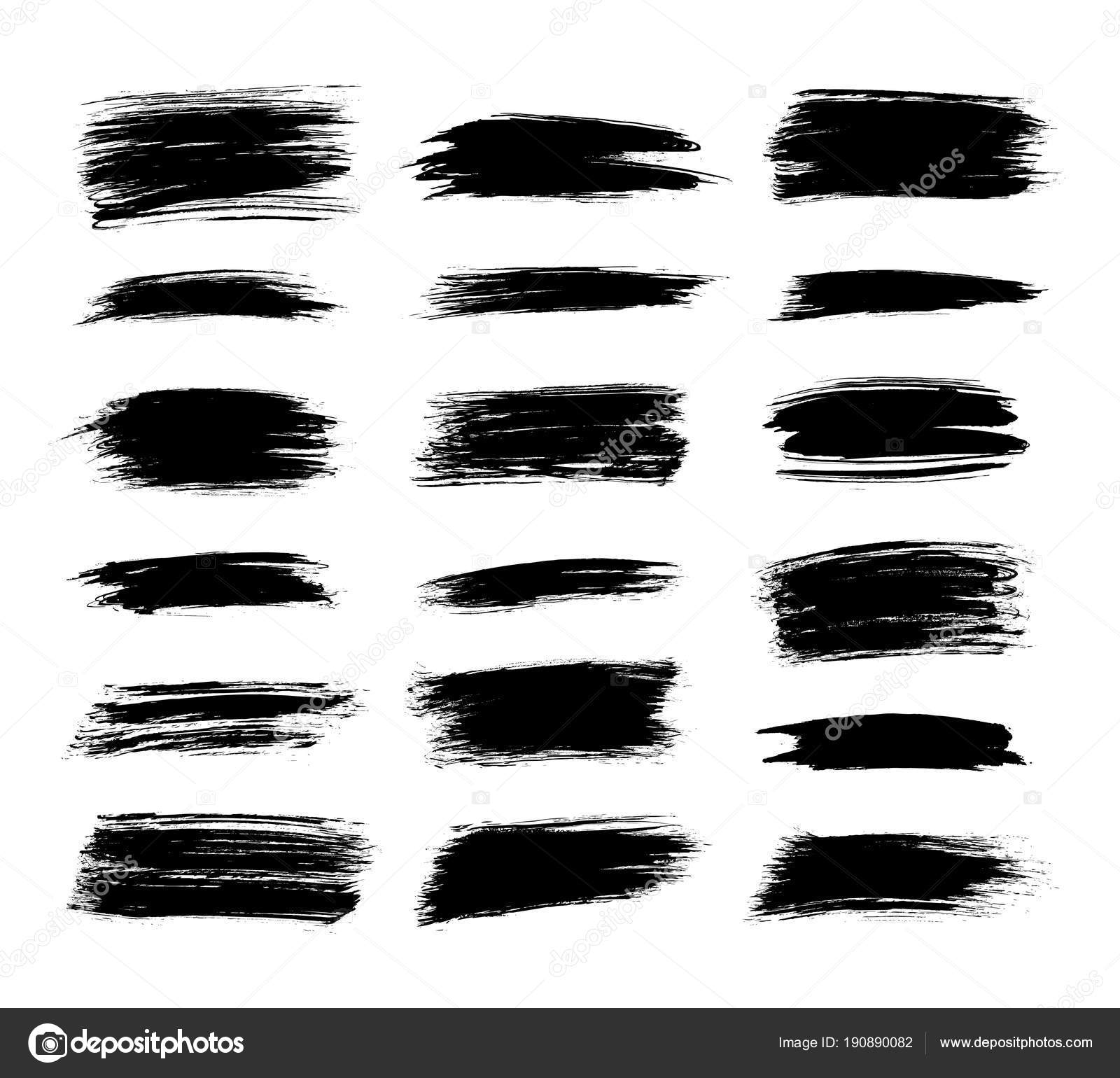 filosofisk velgørenhed Ambient Set Black Inaccurate Simple Brush Strokes Isolated White Background Stock  Vector Image by ©Igor_Vkv #190890082