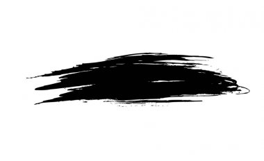 Siyah yanlış smear izole üzerinde beyaz arka plan