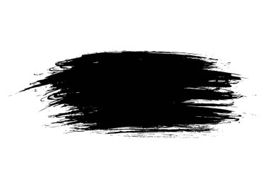 Beyaz arka plan üzerinde izole siyah yanlış basit fırça darbesi