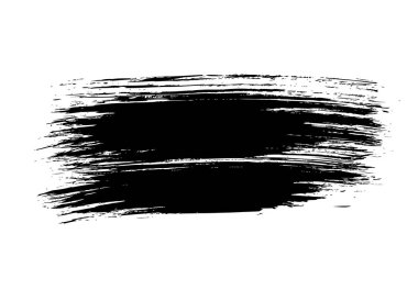 Beyaz arka plan üzerinde izole siyah yanlış basit fırça darbesi