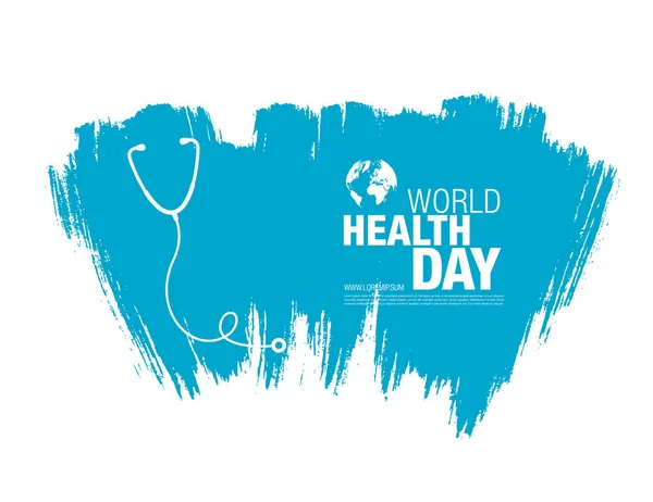 Παγκόσμια Υγεία Ημέρα Πρότυπο Εικονογράφηση Διάνυσμα — Διανυσματικό Αρχείο