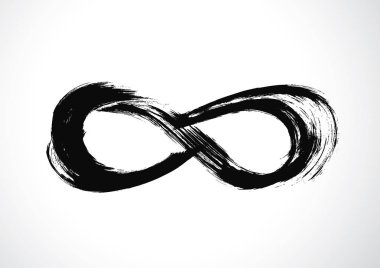 sonsuzluk sembolü logosu, vektör çizim