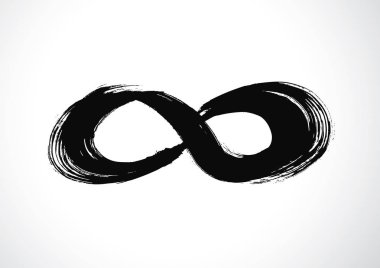 sonsuzluk sembolü logosu, vektör çizim
