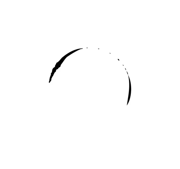 Huella Círculo Negro Vidrio — Archivo Imágenes Vectoriales